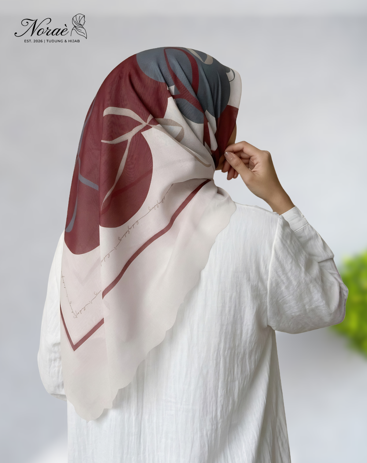 TUDUNG BAWAL PRINTED BIDANG 48 Cotton Voile Colorful Splash Design
