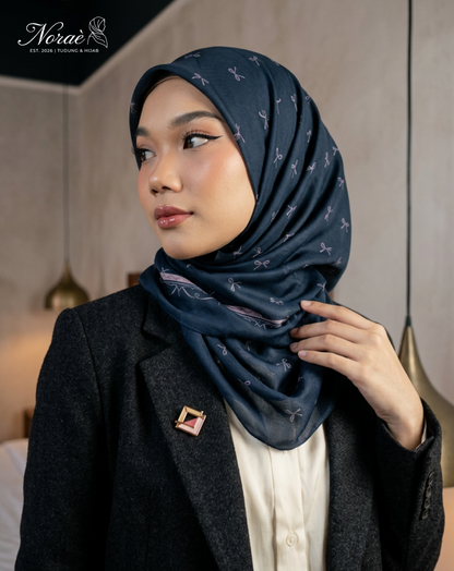 TUDUNG BAWAL PRINTED BIDANG 48 Cotton Voile Budi Sutera Design