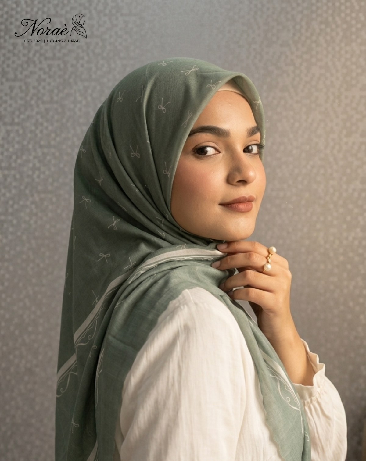 TUDUNG BAWAL PRINTED BIDANG 48 Cotton Voile Budi Sutera Design