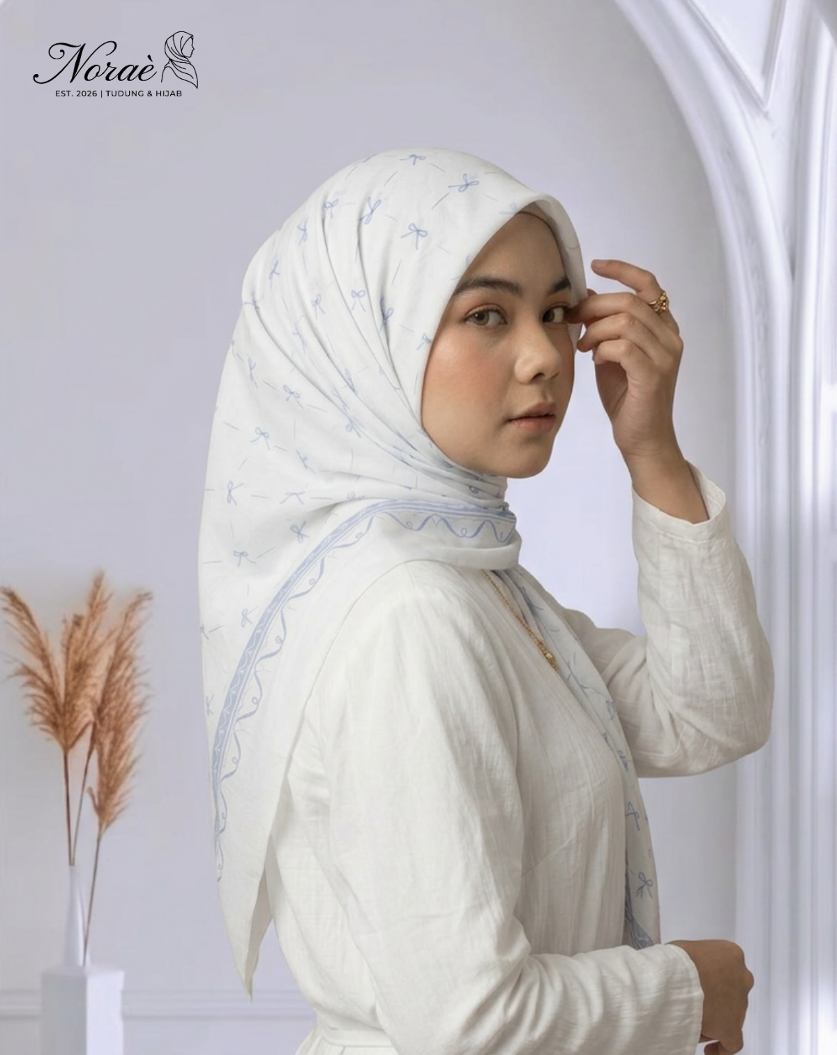TUDUNG BAWAL PRINTED BIDANG 48 Cotton Voile Budi Sutera Design