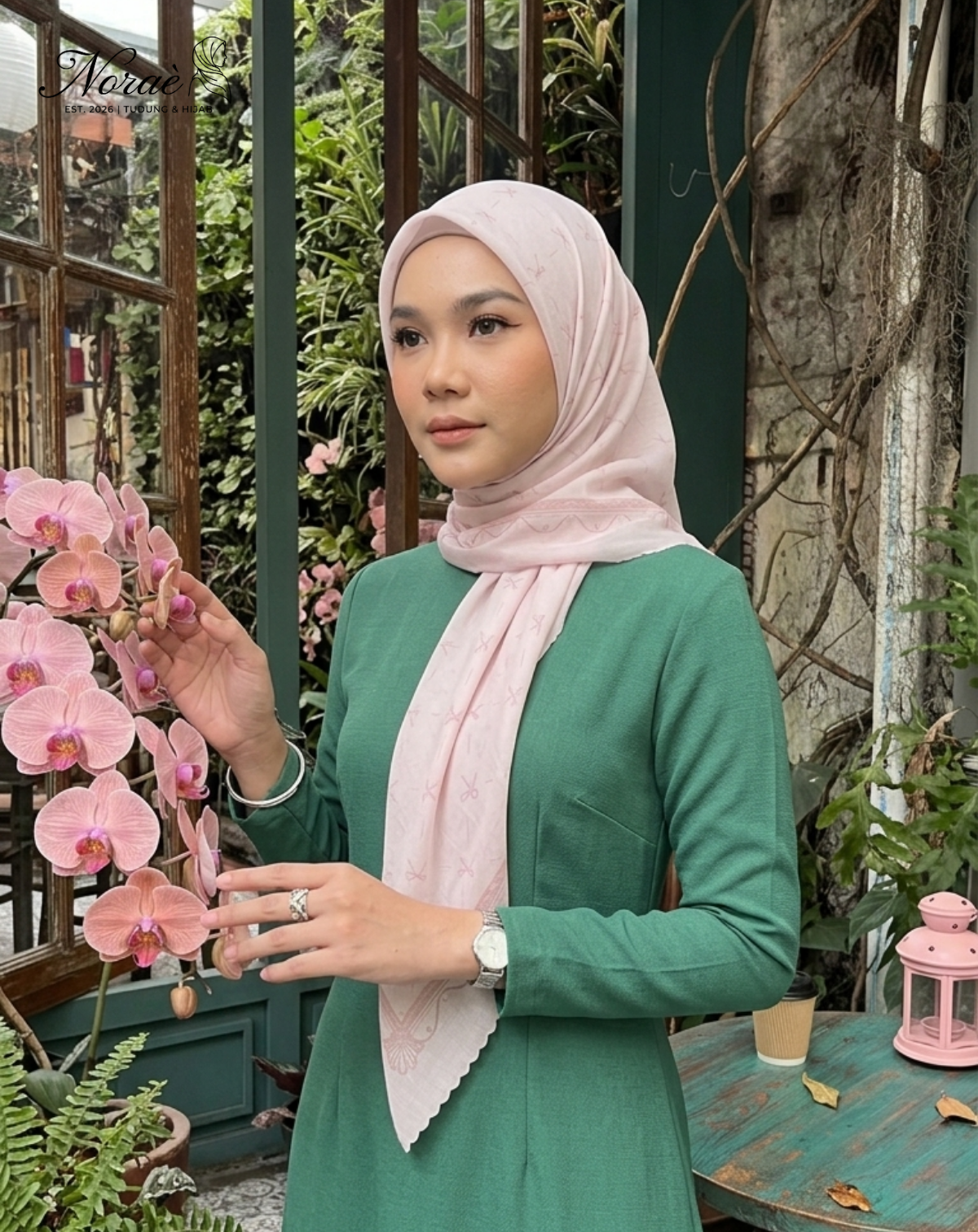 TUDUNG BAWAL PRINTED BIDANG 48 Cotton Voile Budi Sutera Design