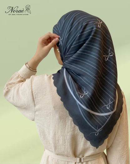 TUDUNG BAWAL PRINTED BIDANG 48 Cotton Voile Line Design
