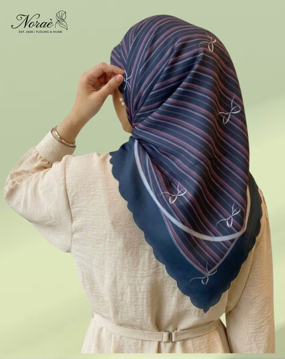 TUDUNG BAWAL PRINTED BIDANG 48 Cotton Voile Line Design