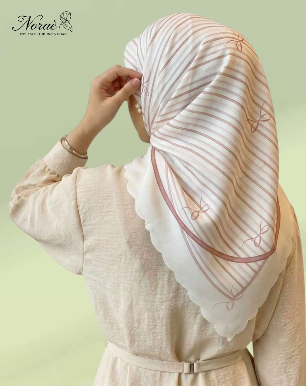 TUDUNG BAWAL PRINTED BIDANG 48 Cotton Voile Line Design
