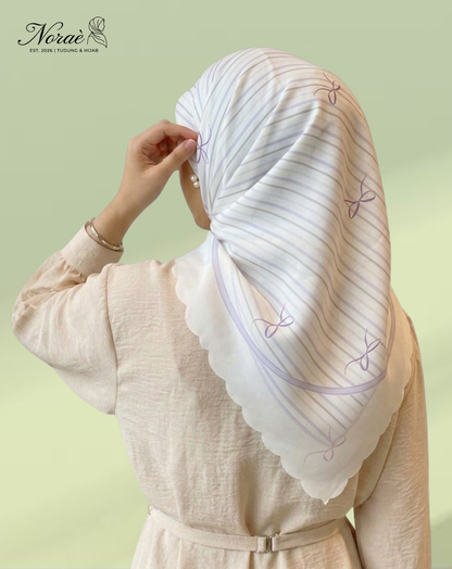 TUDUNG BAWAL PRINTED BIDANG 48 Cotton Voile Line Design