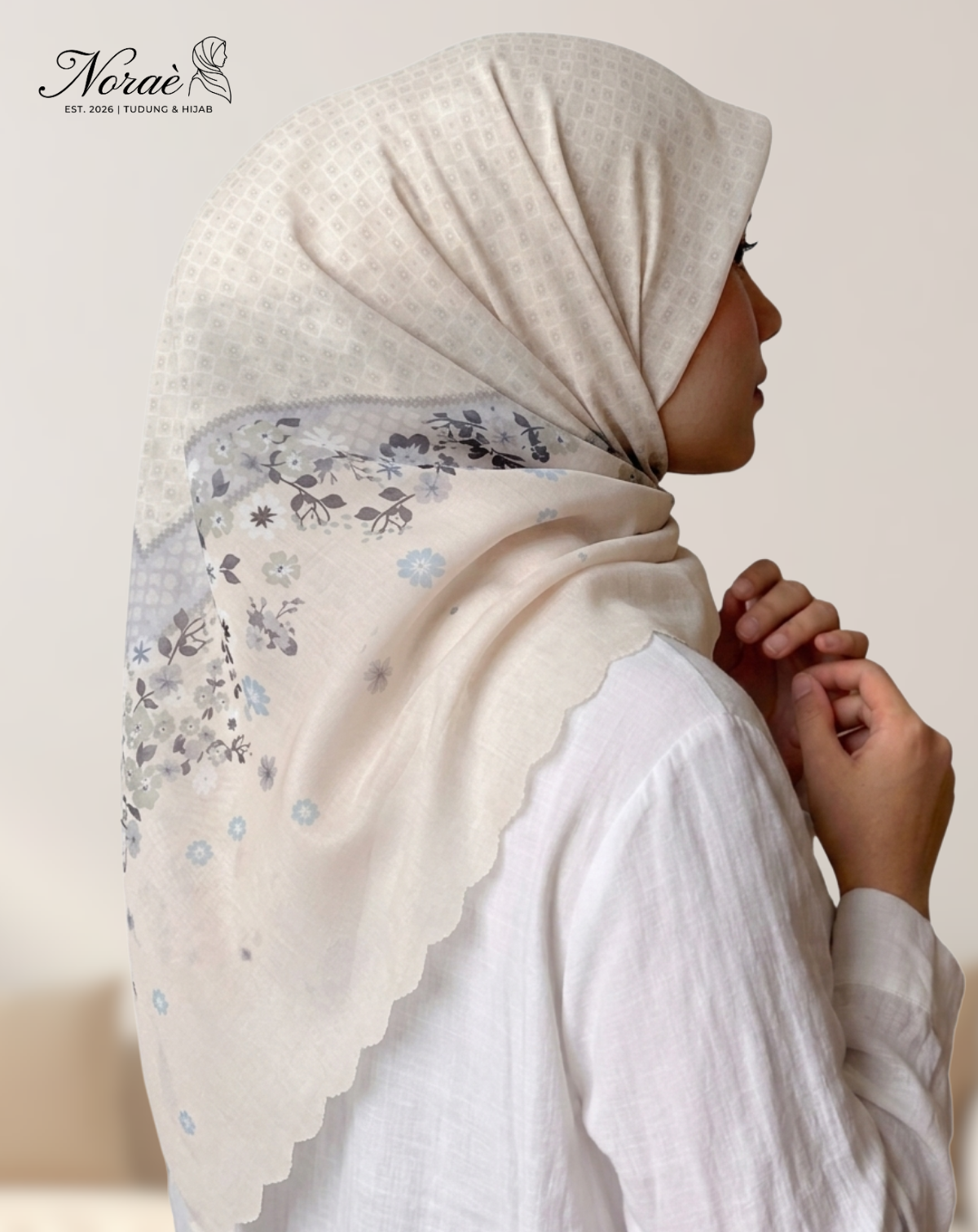 TUDUNG BAWAL PRINTED BIDANG 48 Cotton Voile Square Mix Design