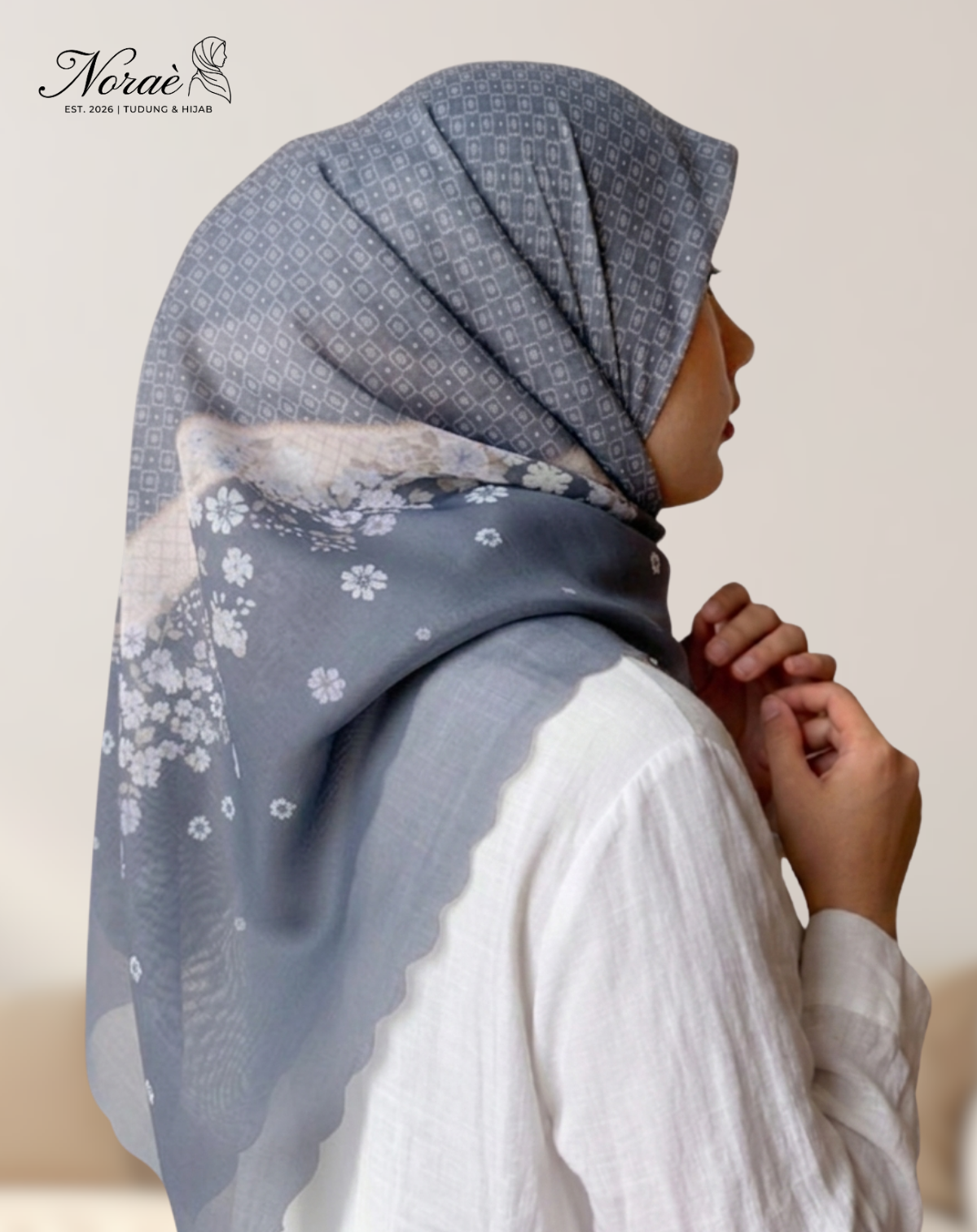 TUDUNG BAWAL PRINTED BIDANG 48 Cotton Voile Square Mix Design