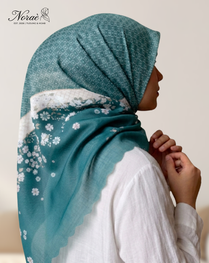 TUDUNG BAWAL PRINTED BIDANG 48 Cotton Voile Square Mix Design