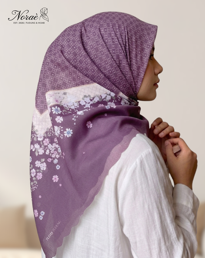 TUDUNG BAWAL PRINTED BIDANG 48 Cotton Voile Square Mix Design