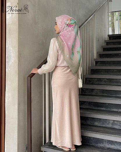 TUDUNG BAWAL PRINTED BIDANG 48 Cotton Voile Ribbon Design
