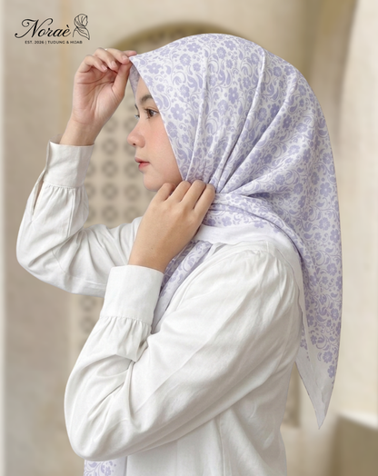 TUDUNG BAWAL PRINTED BIDANG 48 Cotton Voile Flower Pieces Design