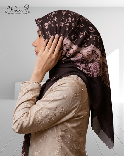 TUDUNG BAWAL PRINTED BIDANG 48 Cotton Voile High End Design